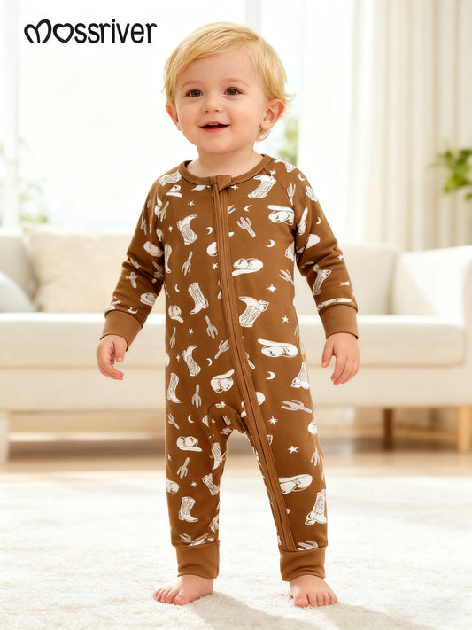 Baby Casual Bodysuit - Long Sleeve – Brown option – main product image