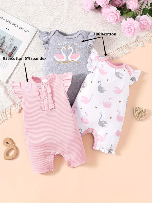 Baby Girl Cartoon Jumpsuit - Summer – main product image