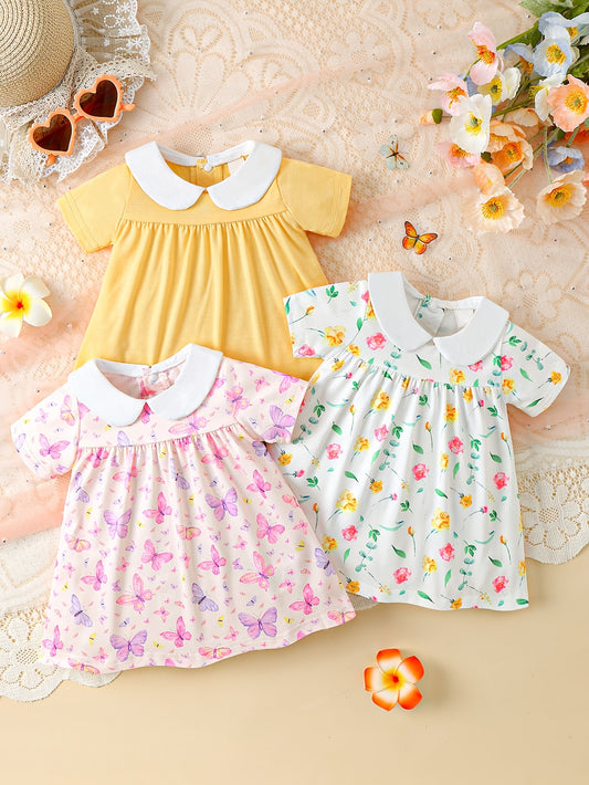 Baby Girl Dress Set - Coordinated Outfit – Beige – Beige option – main product image