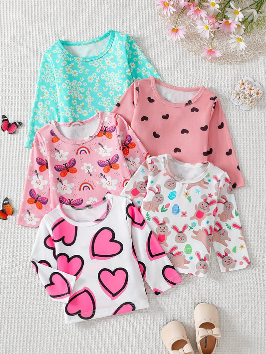 Baby Girl Floral T-Shirt - Long Sleeve Spring – main product image