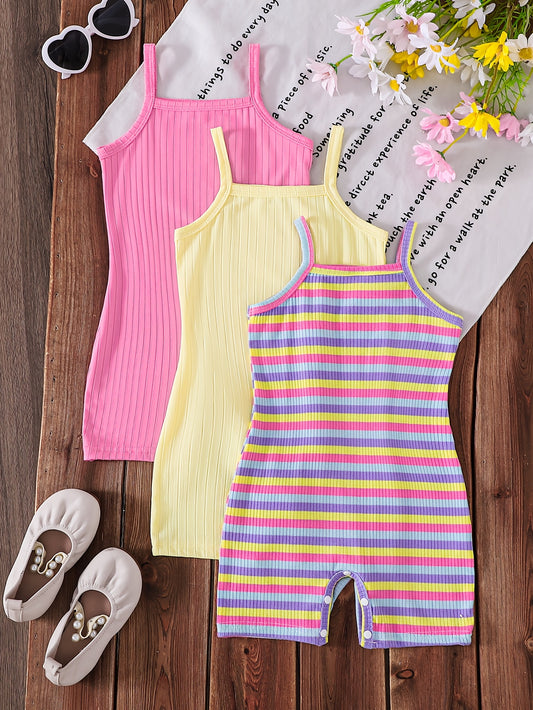 Baby Girl Striped Bodysuit - Spring – main product image