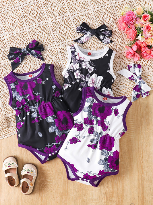 Baby Girl Tie Dye Bodysuit - Sleeveless Summer – main product image