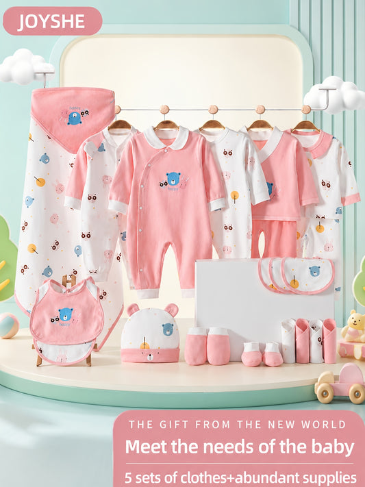 Baby Girls Outfit Set - Long Sleeve – Pink – Pink option – main product image