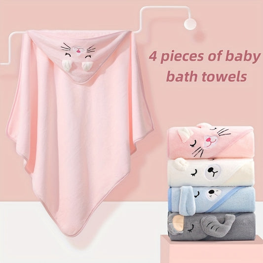 Baby Hooded Towel Set - Soft Absorbent Animal Designs – main product image