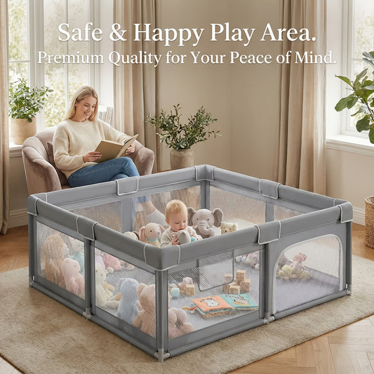 Baby Playpen - Portable Breathable 50x50 Inch – main product image