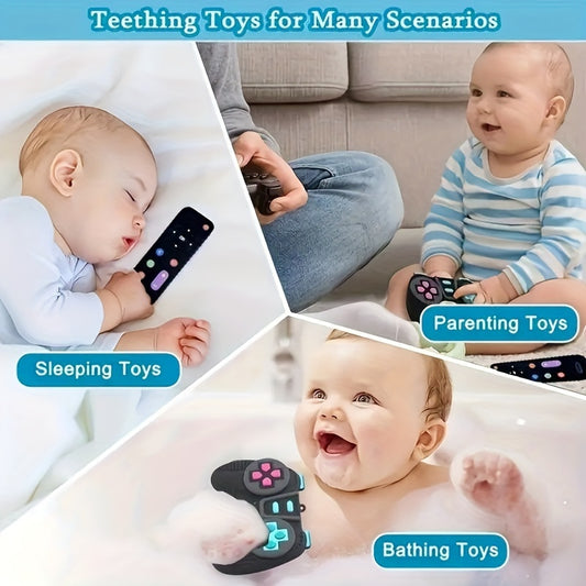 Baby Remote Control Teething Toys - Soft TV remote and game controller chew shapes – main product image