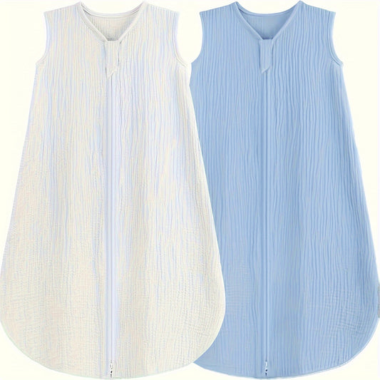 Baby Sleep Sack - Muslin 2-Way Zip Wearable Blanket – main product image