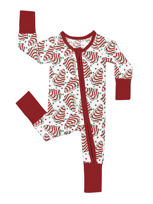 Baby Zip Romper - Soft Full-Length One-Piece – Red – Red option – main product image