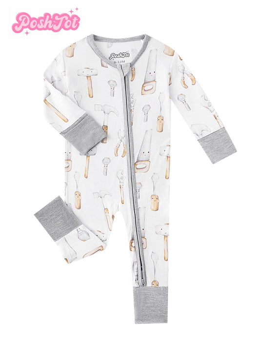 Baby Zip Romper - Soft Full-Length One-Piece – Sizes 2Y – White option – main product image