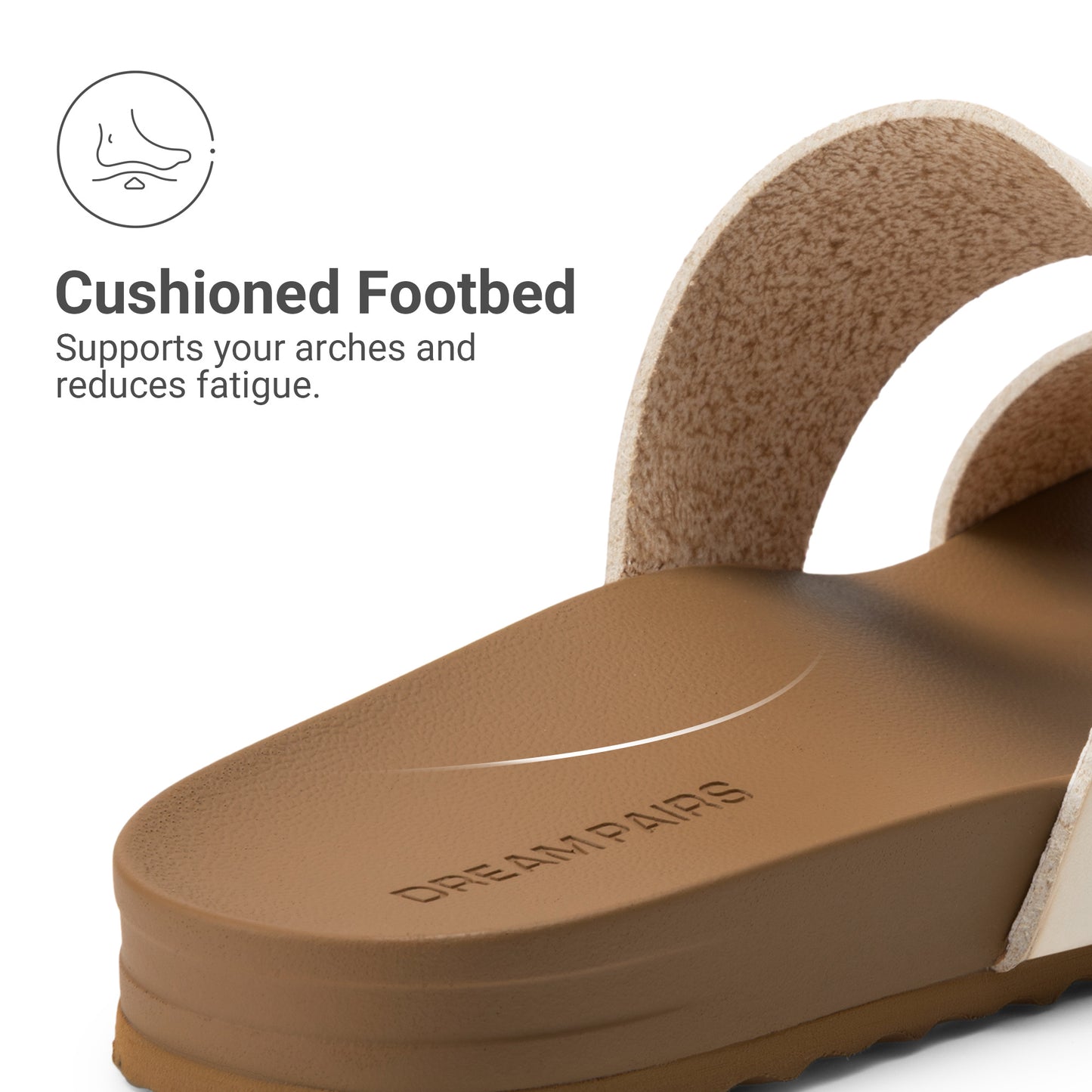 Women's Open Toe Slides Sandals Comfortable Support Footbed Two Strap Slip-on Fashion Casual Beach Vacation Lightweight Flat Sandals Summer for Women