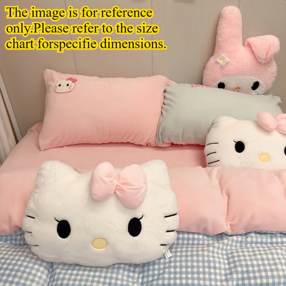 Hello Kitty Plush Decorative Pillow - Soft 17.7-Inch Character Cushion