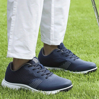 Men's Comfy Golf Shoes Spikes Breathable Outdoor Golf Training Sport Sneakers Non Slip, Spring And Autumn