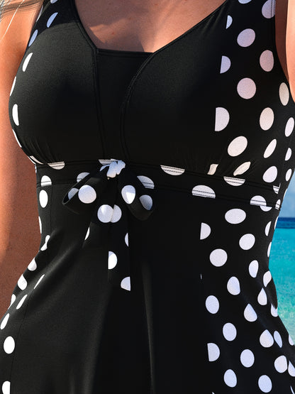 Women'S Polka Dot Print Tankini Set