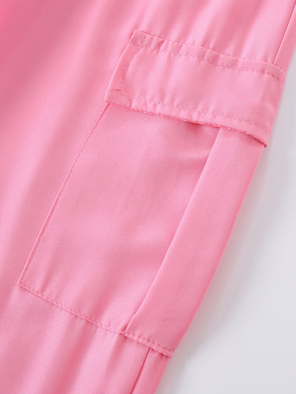 6pcs Girls Casual Love Print Summer Set 8 Years Old Girls Round Neck Short Sleeve Dopamine Work Pants 10 Years Old Children's Explosive Clothing Children's Clothing Summer, Perfect for Outdoor