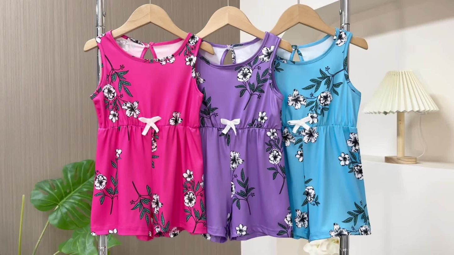 Set of 3, Trendy Summer Jumpsuits for Girls, Perfect for Casual Wear, for Outdoor