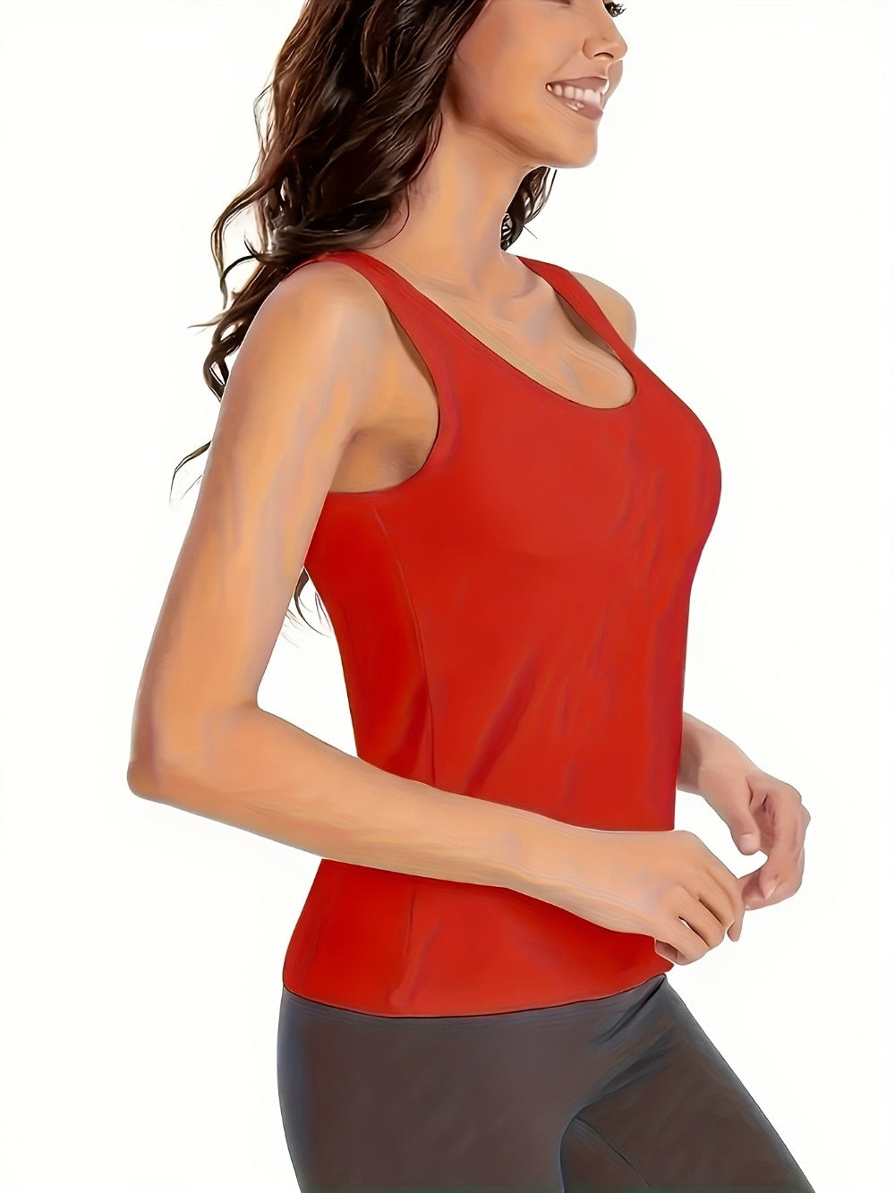Women's Textured Tank Top - 4-Pack Classic Neck Style 045797