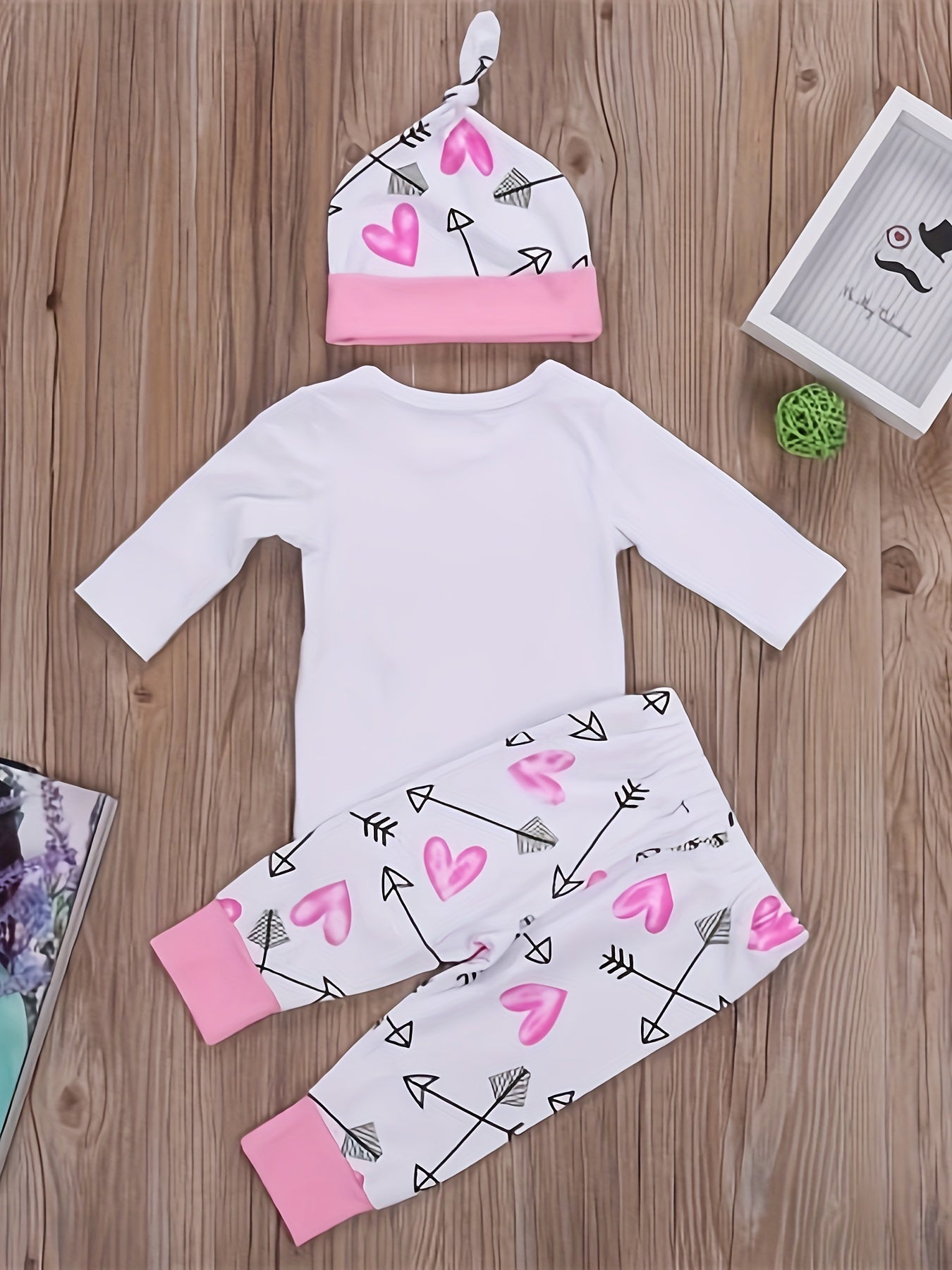 Newborn Infant Baby Girls Romper Jumpsuit Bodysuit Headband Clothes Outfits Set, for Outdoor