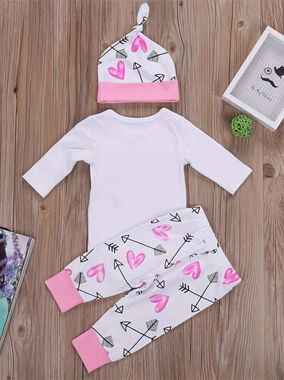 Newborn Infant Baby Girls Romper Jumpsuit Bodysuit Headband Clothes Outfits Set, for Outdoor