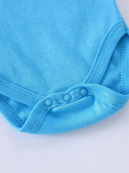 Randomly Shipped 2pcs, Spring/Summer Boys' Clothing, Triangle Crawling Suit | Onesie, Animal World 3D Print, Machine Washable, Polyester, Soft and Skin-Friendly, for 0-3 Year Old Boys and Girls, Newborn Gift, Maternity Gift, Perfect for Outdoor