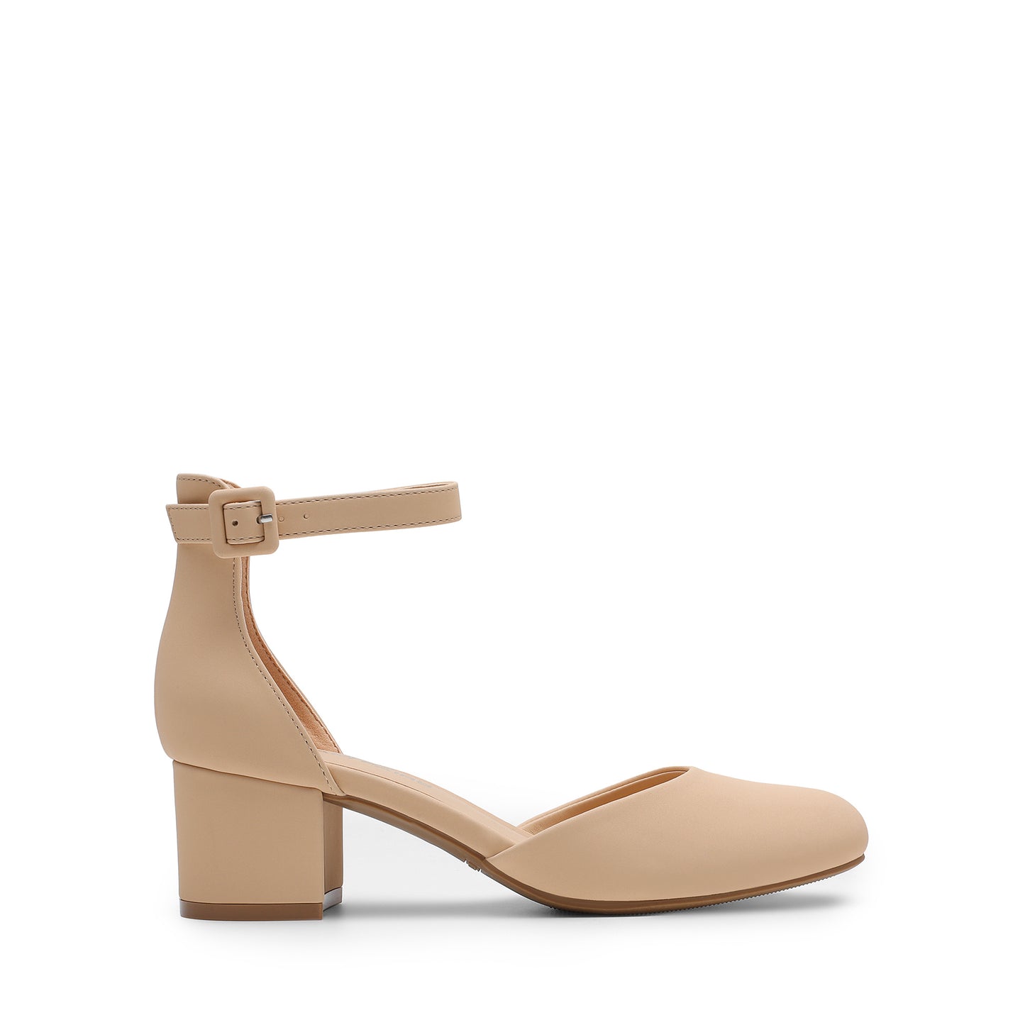 Women's Closed Round Toe Low Block Heels Ankle Strap Chunky Heel Pumps Dress Wedding Office Party Shoes Closed Toe Heels for Women Heels Closed Round Toe Chunky Block Pumps Shoes