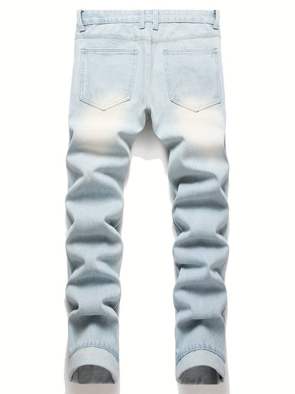 Men's Slim Fit Jeans - Classic Wash Distressed Modern 325797