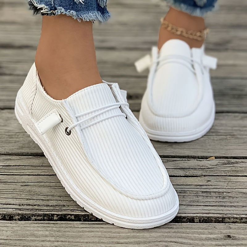 Women'S Slip On Loafers Casual Boat Shoes Lightweight Walking Sneakers Comfort Textured Flats With Arch Support For Everyday Wear Work Driving Travel No Tie Laces Breathable Upper Fashion Footwear All Season