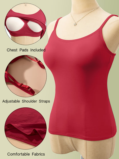 Women'S One-Piece Summer Loungewear Featuring Integrated Bra Padding, Camisole Style, Wire-Free