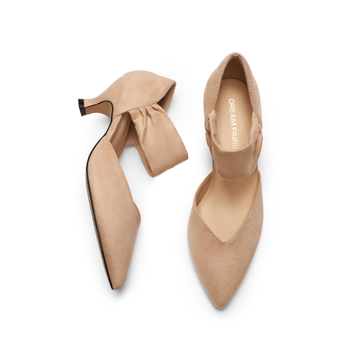 Women's Kitten Heels Low Pumps Shoes Pointed Closed Toe Slip On Dress Work Bridal Party Wedding Kitten Heel Pumps D'orsay Design Sweet And Elegant Comfortable Pumps Casual Dressy Shoes