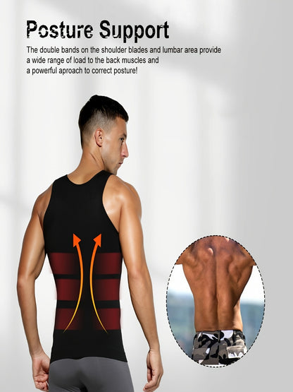 Men's Waist Trainer Compression Vests - 5-Pack Neoprene Support