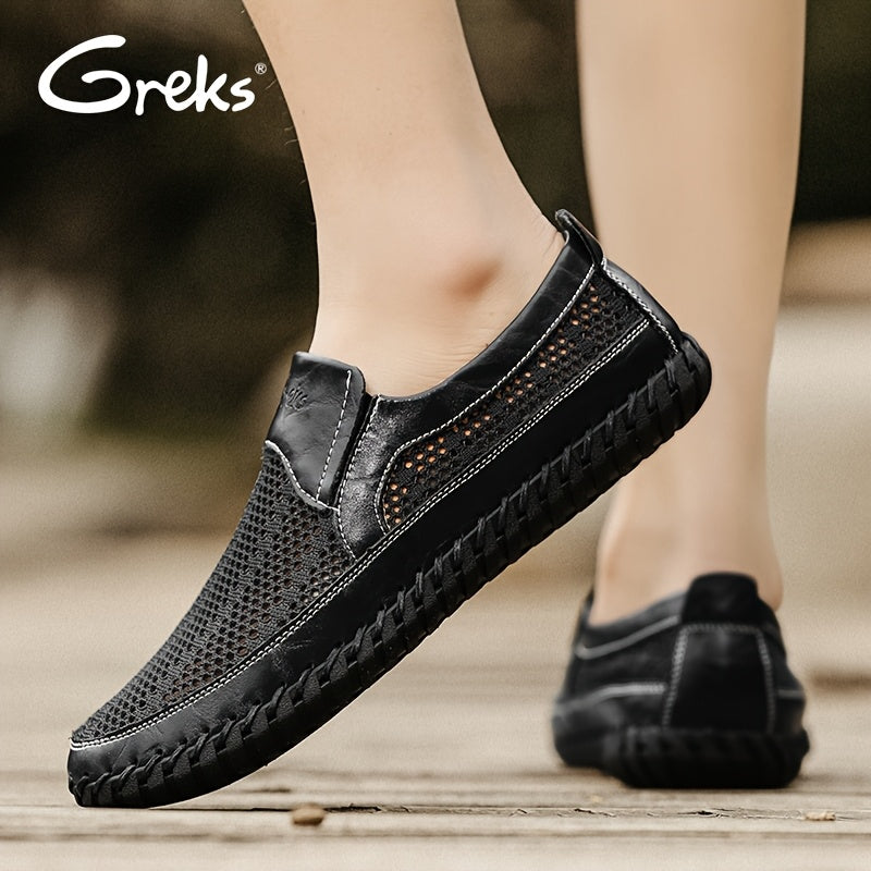 GREKS Outdoor Men Shoes Loafers Mesh Men Sneakers Male Loafers Moccasins
