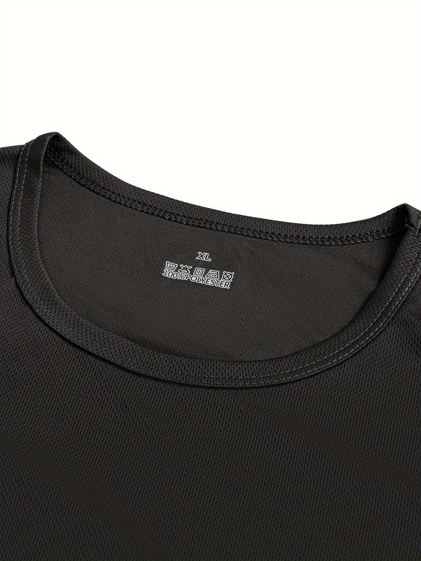 Set of 4 Men'S Lightweight Polyester T-Shirts - Casual Round Neck, Short Sleeves for Outdoor Activities And Summer Use, Short-Sleeved, Appropriate