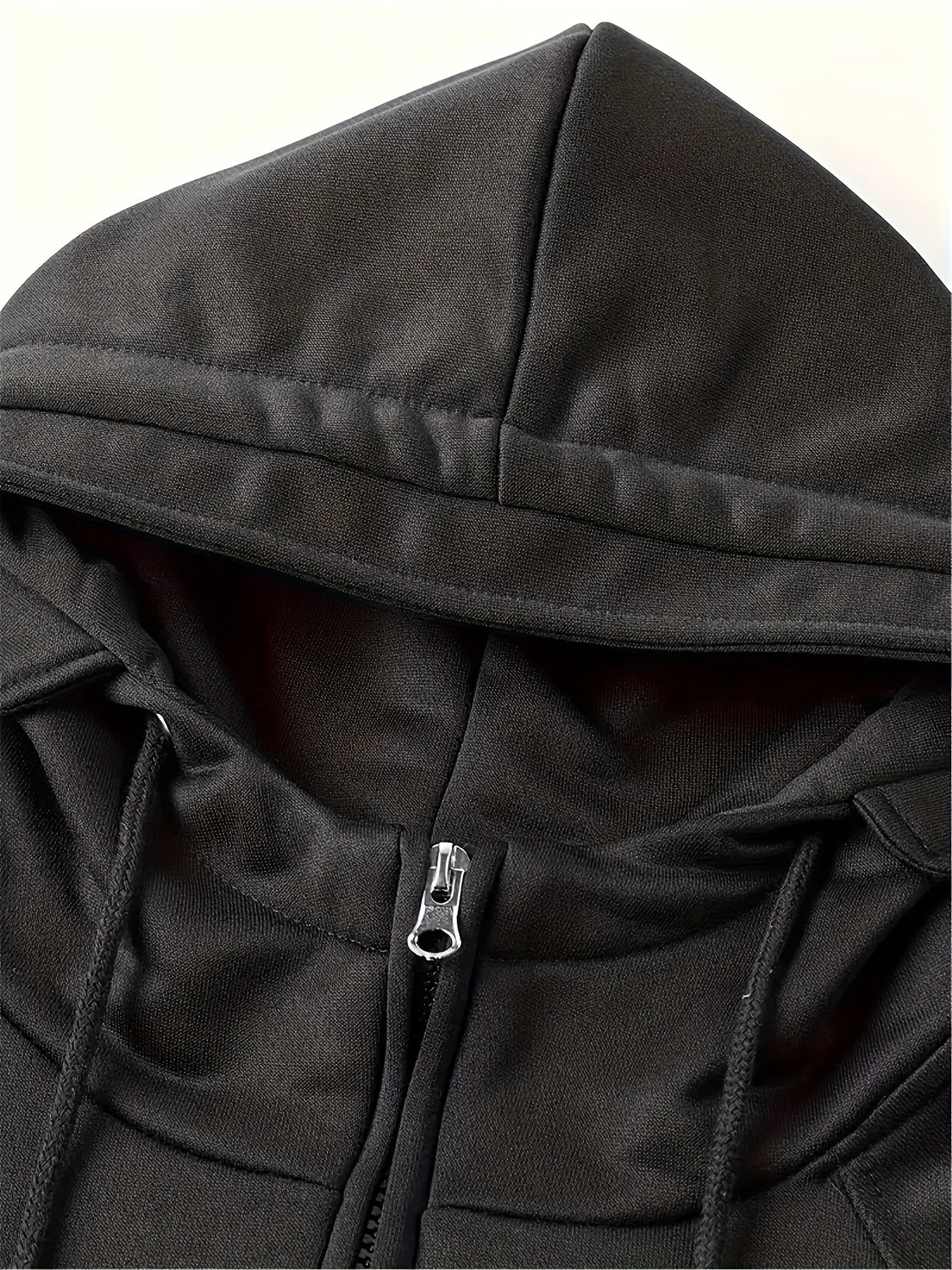 Men's Black Polyester Hoodie - product view 15