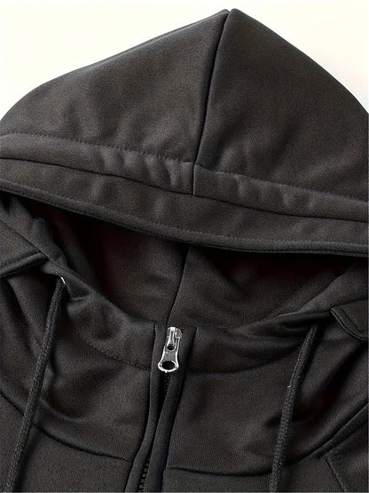 Men's Black Polyester Hoodie - product view 15