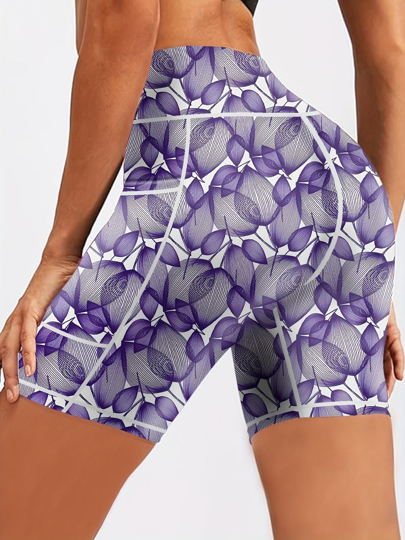 6-pack Large Size Sport Shorts For Women, Fashionable Casual Shorts, High-waist High-stretch Yoga Shorts, 5-inch Shorts With Phone Pocket