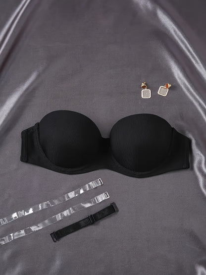 Strapless Invisible Bra, U-shaped Backless Push-up And Non-slip, Invisible And Non-slip When Wearing A Backless Dress Or Tube Top, A Must-have Underwear for Parties And Dates for Both Big And Small Breasts