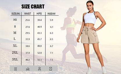 Women's Hiking Cargo Shorts Quick Dry & 50+ Ultra Comfortable High Quality Lightweight Workout Shorts with Big Zipper Pockets for Women Golf Athletic Spring & Summer Essential, Perfect for Going Out
