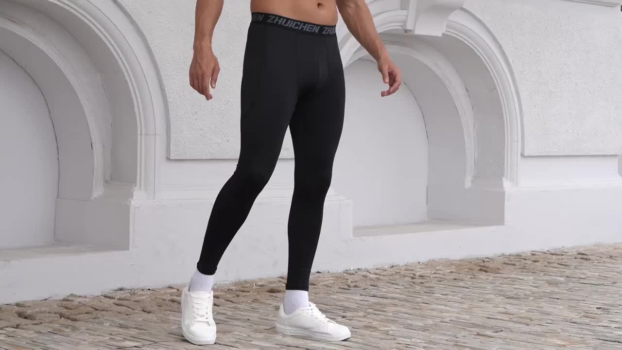 3pcs Men'S Compression Leggings with Pockets - High Stretch, Quick-Dry Athletic Tights for Basketball, Running And Fitness Training