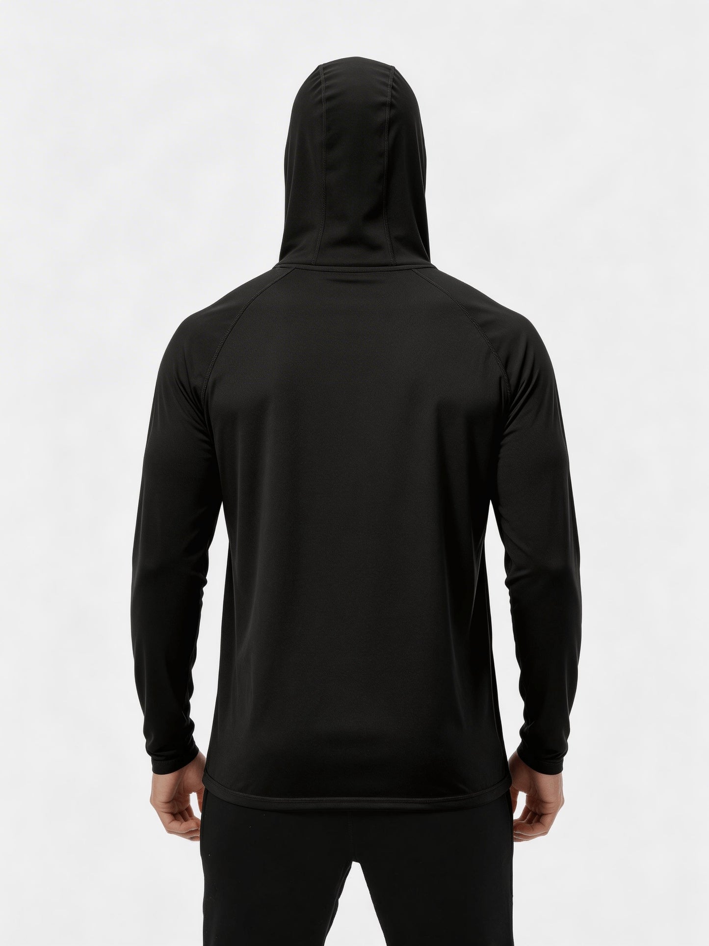 3pcs Men's Premium Hooded Shirts with Mask, UPF 50+ Sunblock & Advanced Breathability, Built-in Face Cover Neck Gaiter Tops for Fishing, Sail, Boat, Hike, Cycle, Run, Camp, Beach, Travel, Safari, Outdoor