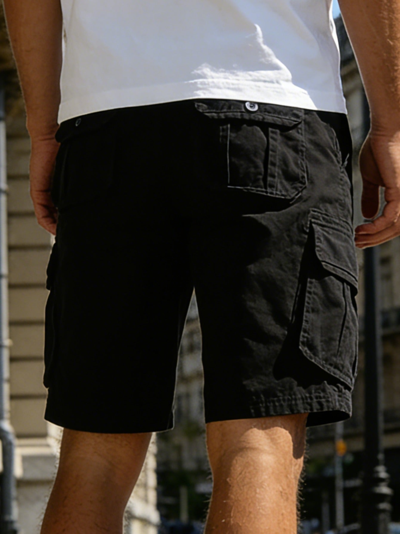 Men'S Pure Washed Outdoor Multi-Pocket Tooling Shorts Suitable for Daily Hunting, Fishing, Mountaineering, Camping And Other Outdoor Leisure Activities