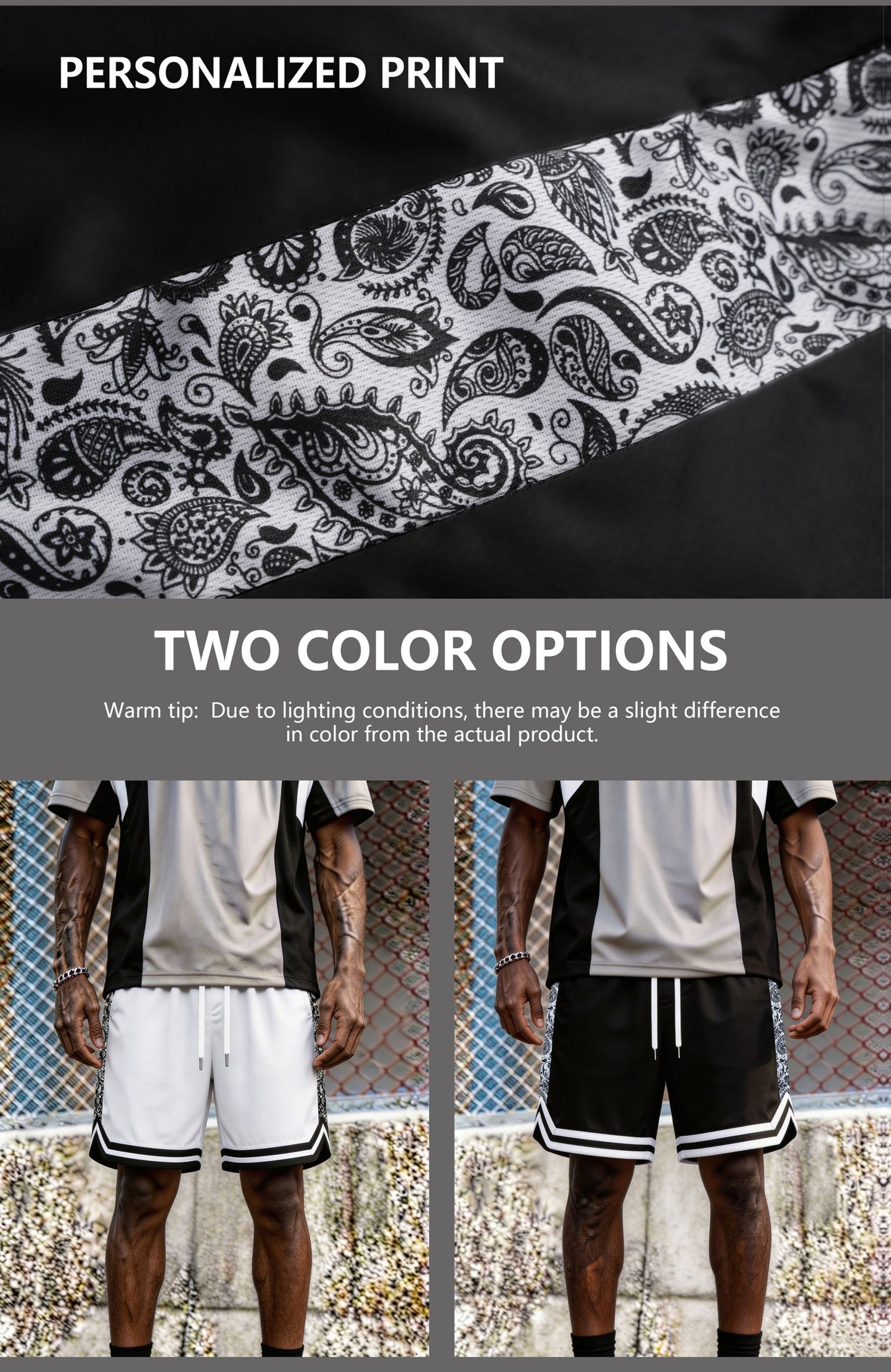 Men's Plus Size Summer Shorts | Striped And Side Coconut Pattern Embroidery, Fashionable And Versatile for Street, Sports, Casual Wear, PLUS SIZE