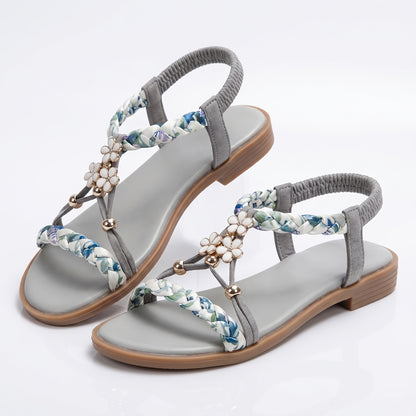 Charming Floral Decoration Sandals for Holiday Fashion&daily Versatility (ideal Choice for Busy Women!), Women Shoes