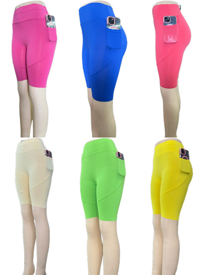 P23028 (1 Piece) Women's High-Waist Pocket Yoga Pants - Solid Color Stretch Fitness Leggings - Squat-Proof, Breathable Activewear with Secure Pockets for Convenience and Styls