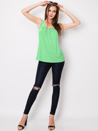 Women's Sleeveless Scoop Neck Loose Fit Tank Top