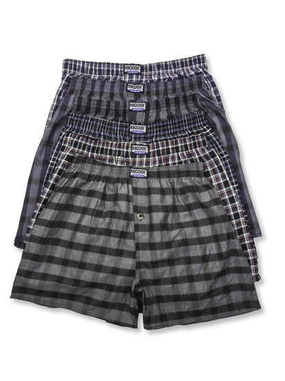 MENS 3 PACK OR 2 PACK OF ASSORTED PLAID PRINT COMFY BOXERS