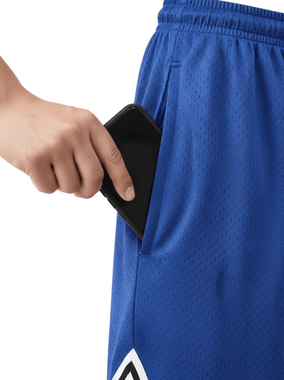 1pc Of Sports Basketball Shorts, Loose And Comfortable, Sweat Wicking And Breathable, Outdoor Running Lined with Stretch Cloth Quick-drying Training Pants