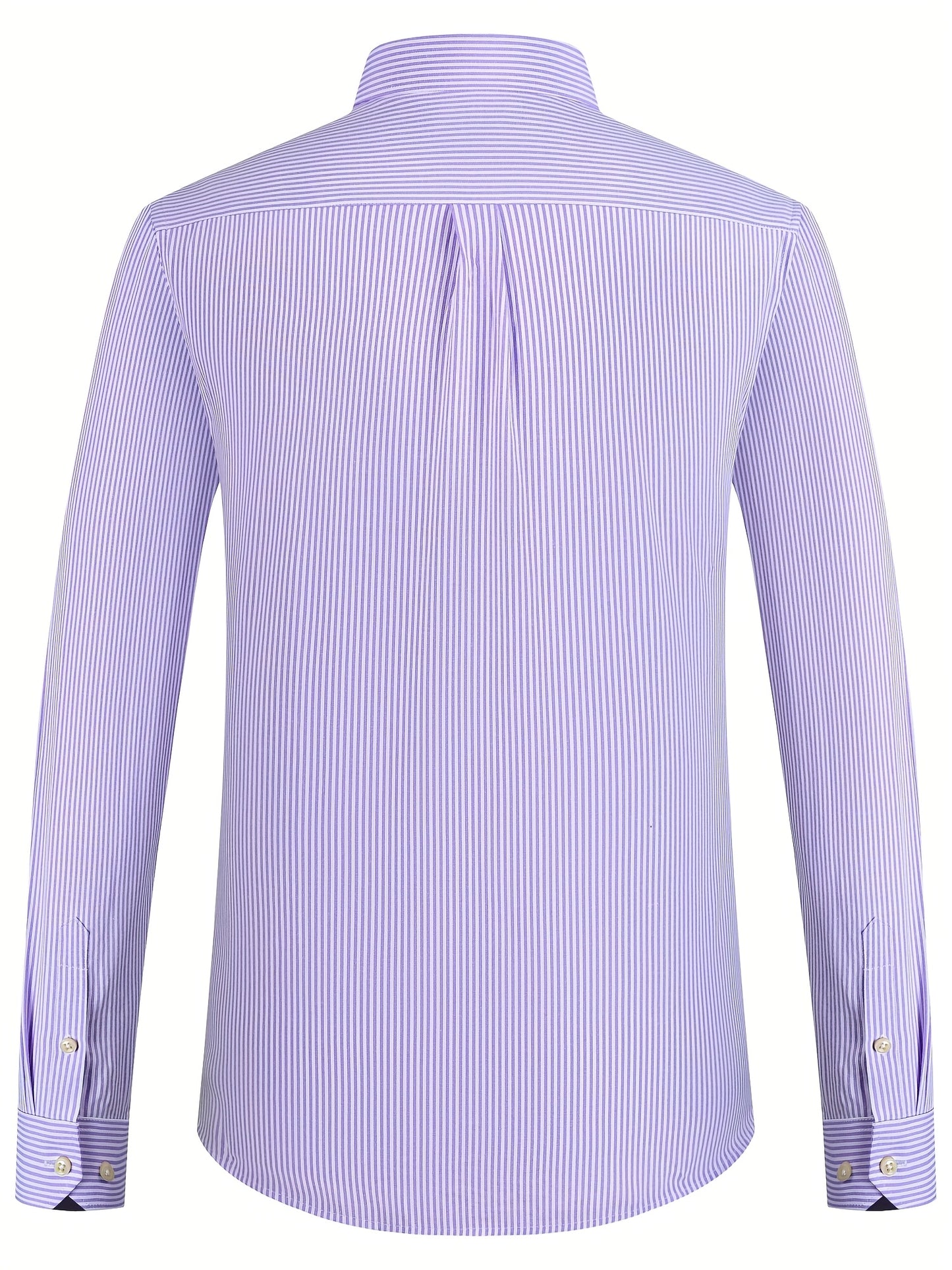 Men'S Long Sleeve Shirt with Classic Stripes, Ideal for Business Formal Events, Perfect Gift for Him