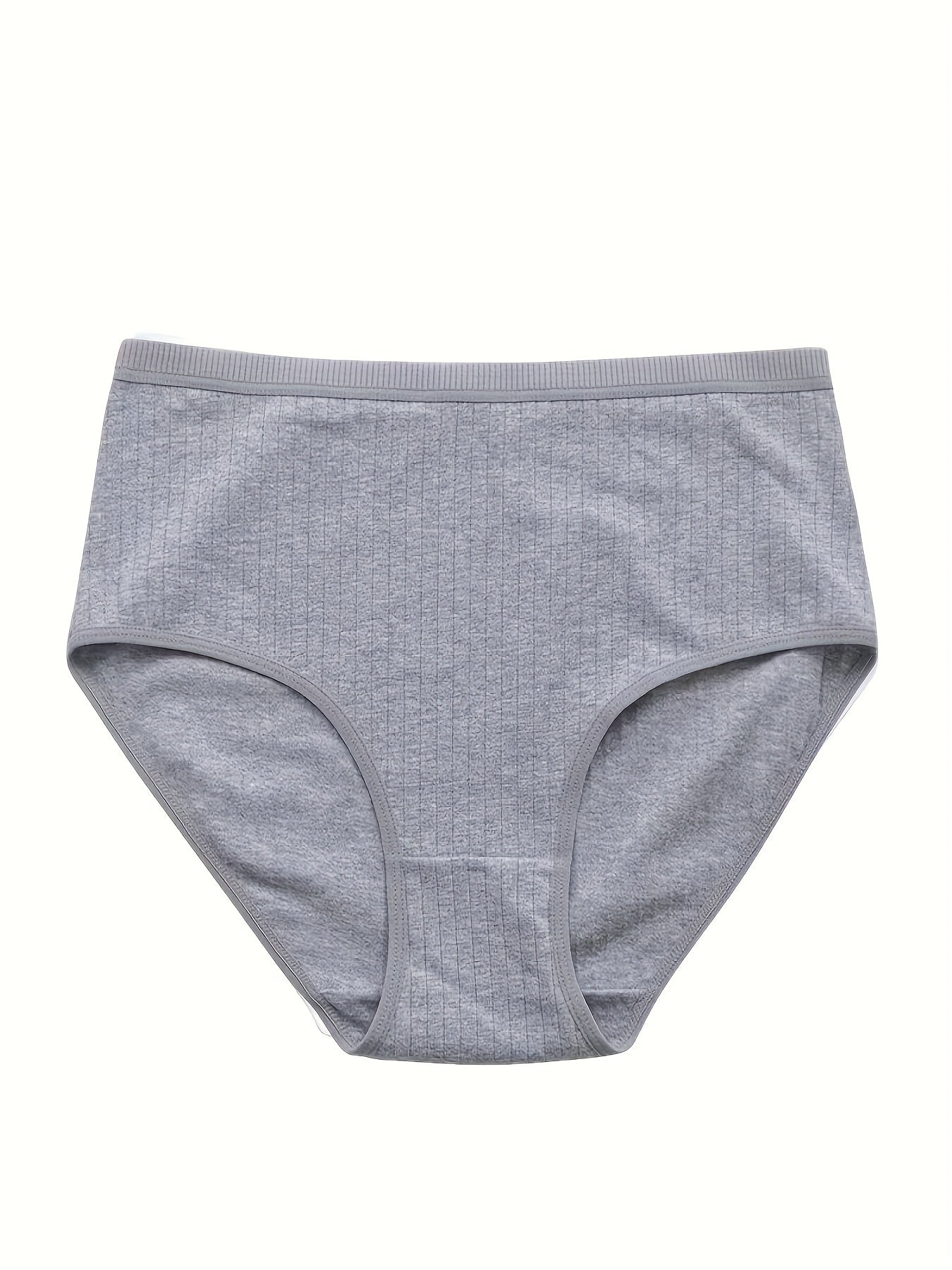 8pcs Solid Simple High Rise Briefs, Comfy Breathable Stretchy Intimates Panties, Women'S Lingerie & Underwear