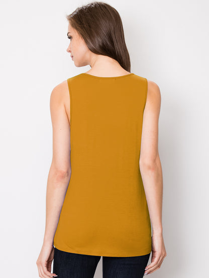 Women's Sleeveless Scoop Neck Loose Fit Tank Top