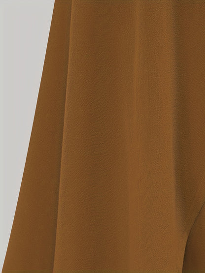 Women's Autumn New High-Waist Irregular Split Skirt with Lining, Mid-Length 2-in-1 Tie Dress