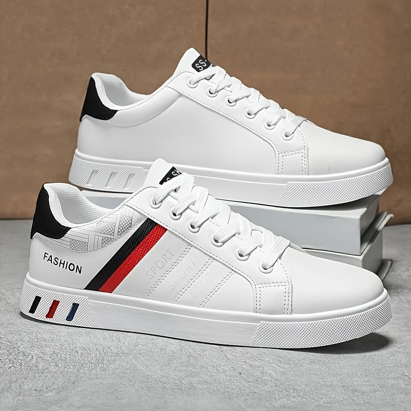 1 Pair Men'S Low-Top Training Shoes - Breathable Pu/Fabric Upper, All-Season Comfort for Walking, Running, Travel & Casual Wear, Comfy Shoes, Sleek Sporty Design, Modern Athletic, Lightweight Construction, Walking Sneakers, Fitness Enthusiasts